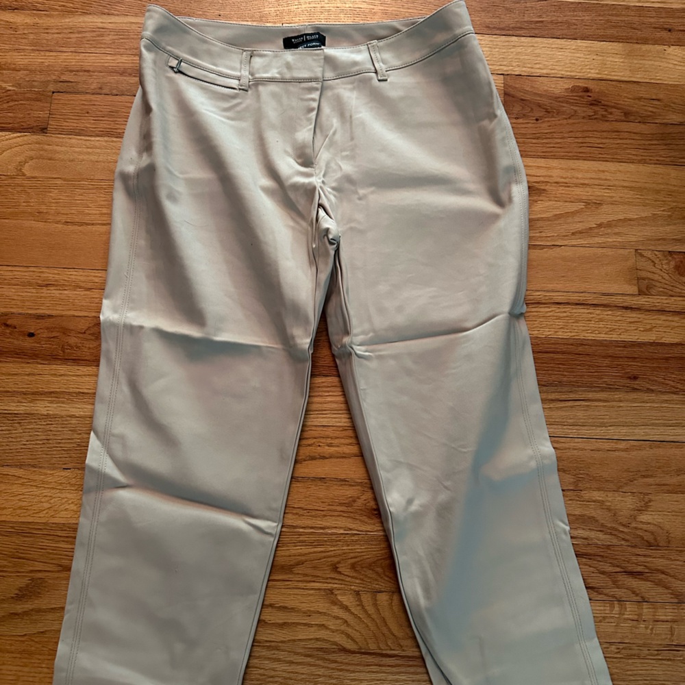 WHBM khaki trousers cropped leg